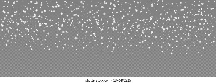 Isolated Falling Snow Effect. Snow flake template isolated. Vector illustration EPS 10