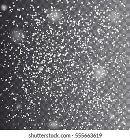 Isolated Falling Snow Overlay | EPS10 Vector
