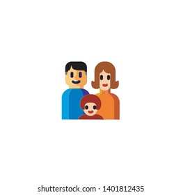Isolated Family Emoji, Emoticon, Vector Icon, Pictogram