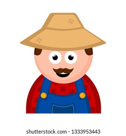 Isolated farmer avatar cartoon. Vector illustration design