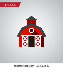Isolated Farmhouse Flat Icon. Barn Vector Element Can Be Used For Farmhouse, Ranch, Barn Design Concept.
