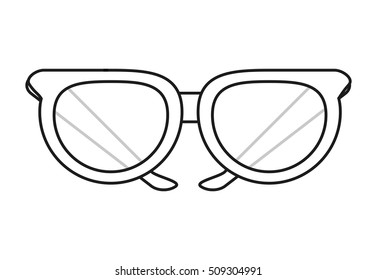 Isolated fashion glasses design