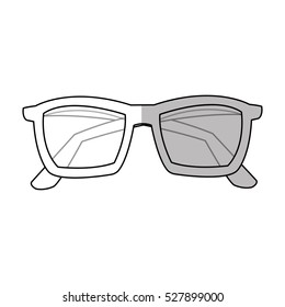 Isolated fashion glasses design