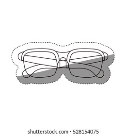 Isolated fashion glasses design