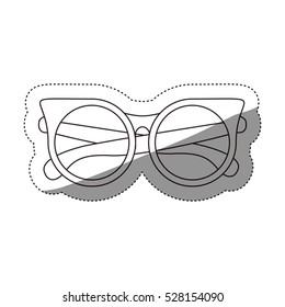 Isolated fashion glasses design
