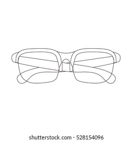 Isolated fashion glasses design