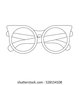 Isolated fashion glasses design