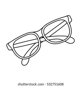 Isolated fashion glasses design