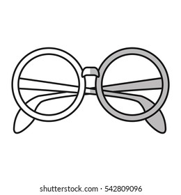 Isolated fashion glasses design