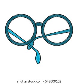Isolated fashion glasses design