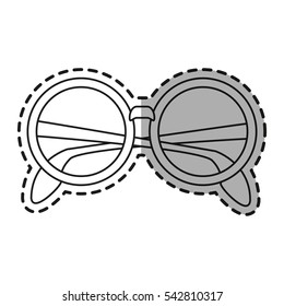 Isolated fashion glasses design
