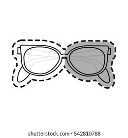 Isolated fashion glasses design