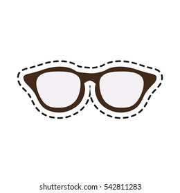 Isolated fashion glasses design