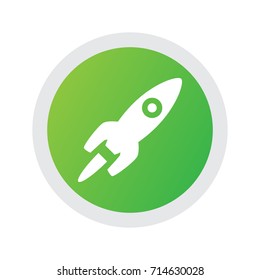 Isolated Fast Icon Symbol On Clean Background. Vector Rocket Element In Trendy Style.