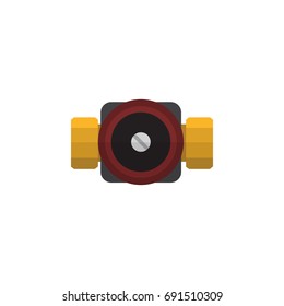Isolated Faucet Flat Icon. Tap Vector Element Can Be Used For Faucet, Pump, Valve Design Concept.