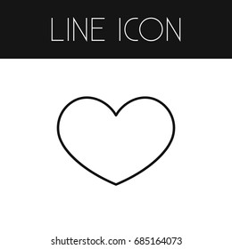 Isolated Favorite Outline. Heart Vector Element Can Be Used For Heart, Favorite, Lover Design Concept.