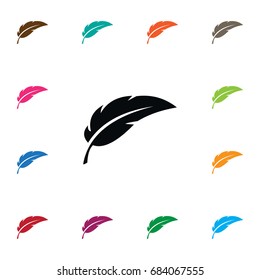 Isolated Feather Icon. Pen Vector Element Can Be Used For Plume, Feather, Pen Design Concept.