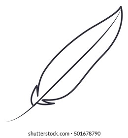Isolated feather plume design