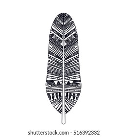 Isolated feather plume design
