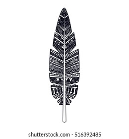 Isolated feather plume design