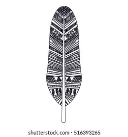 Isolated feather plume design