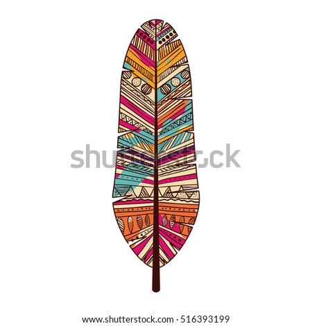 Isolated feather plume design