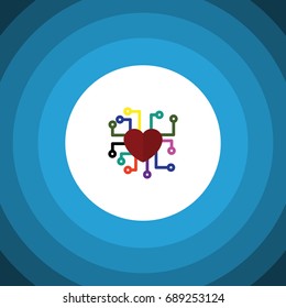 Isolated Feeling Flat Icon. Emotion Vector Element Can Be Used For Emotion, Feeling, Heart Design Concept.