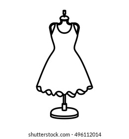 Isolated female dress cloth design