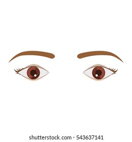 Isolated female eye design
