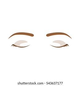 Isolated female eye design