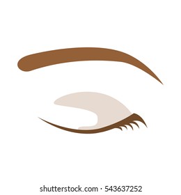 Isolated female eye design