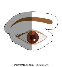 Isolated female eye design