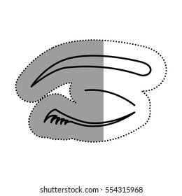Isolated female eye design