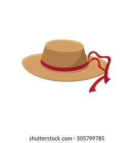 Isolated female hat design
