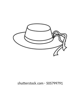 Isolated female hat design