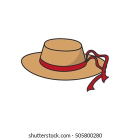 Isolated female hat design