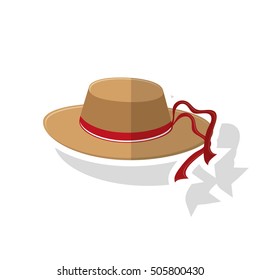 Isolated female hat design
