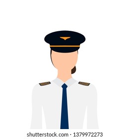 Isolated female pilot image. Vector illustration design