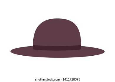 Isolated female and purple hat design
