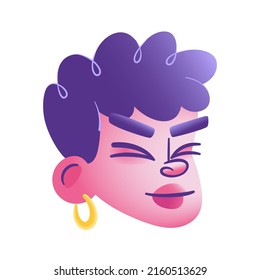Isolated female urban character avatar Vector illustration