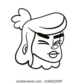 Isolated female urban character avatar Vector illustration