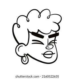 Isolated female urban character avatar Vector illustration