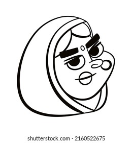 Isolated female urban character avatar Vector illustration