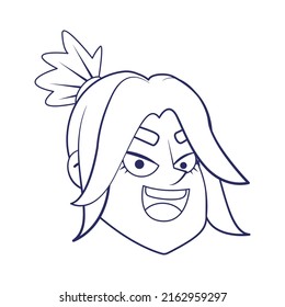 Isolated female urban character avatar Vector illustration