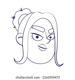 Isolated female urban character avatar Vector illustration