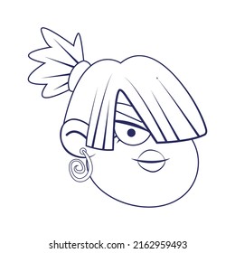 Isolated female urban character avatar Vector illustration