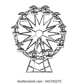 Isolated ferris wheel design