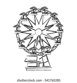 Isolated ferris wheel design