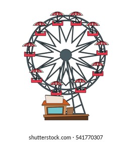 Isolated ferris wheel design