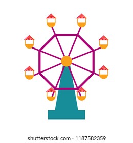 Isolated ferris wheel icon